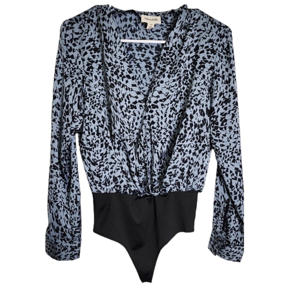 Open Edit Blue and Blue Bodysuit XXS